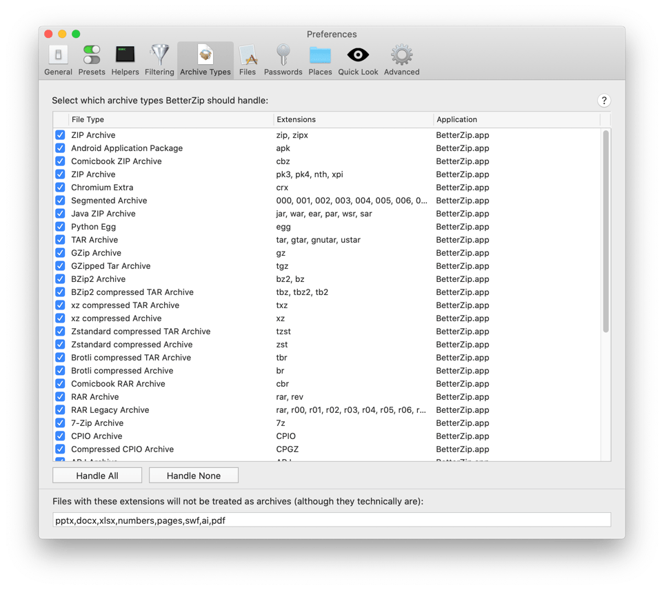 rar or zip for mac